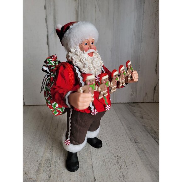 Clothtique possible dreams Santa Claus garland gingerbread man‎ Xmas figure - Picture 2 of 7